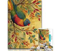 Puzzles 1000 Pieces for Teenagers Cheeky Rainbow Bird 1000 Pieces for Teenagers,Educational Game for Birthday, Chrismas for Age 14+ 75x50cm
