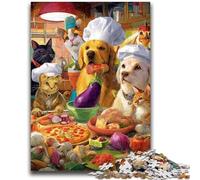 Puzzles 1000 Pieces for Teenagers Chef Dog Teenager Puzzles,Quiz Game Wall Decoration Unique Birthday And Xmas Gifts (50x75cm)