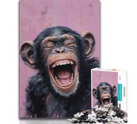 Puzzles 1000 Pieces for Teenagers Chimpanzee Animal 1000 Pieces for Teenagers,is Ideal As Gifts for The Whole Family Suitable for And 14 (size 75x50cm)