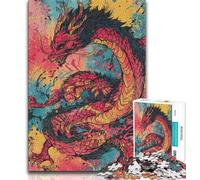 Puzzles 1000 Pieces for Teenagers Chinese Dragon Teenager Jigsaw,learning Educational for Is Ideal As A Gift for The Whole Family 75x50cm