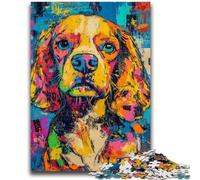 Puzzles 1000 Pieces for Teenagers Cocker Spaniel Dog Puzzles for Adults,Stress Reliever Difficult Challenge Secret Santa Gifts (26x38cm)