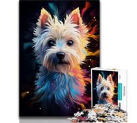 Puzzles 1000 Pieces for Teenagers Coloured Shih Tzu Teenager Puzzles,Challenging Game for Is Ideal As A Gift for The Whole Family (size 38x26cm)
