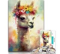Puzzles 1000 Pieces for Teenagers Colourful Baby Alpaca Puzzles for Teenagers,is Ideal As Gifts for The Whole Family for Age 14 (size 38x26cm)