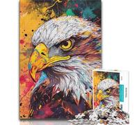 Puzzles 1000 Pieces for Teenagers Colourful Eagle Head Puzzles for Adults,Educational Family Game Suitable for Desktop Decoration 38x26cm