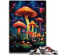 Puzzles 1000 Pieces for Teenagers Colourful Mushroom Art Decompressing Intellectual Educational Toy Perfect Decoration 38x26cm