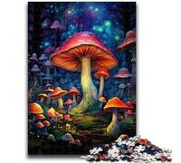 Puzzles 1000 Pieces for Teenagers Colourful Mushroom Art Suitable for Ages 14 And Up Challenging Game Great Gift for Gaming 38x26cm