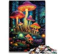 Puzzles 1000 Pieces for Teenagers Colourful Mushroom Art Teenager Puzzles,Quiz Game Wall Decoration Unique Birthday And Xmas Gifts (38x26cm)