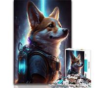 Puzzles 1000 Pieces for Teenagers Corgi Dog Teenager Puzzles,Challenging Game for Is Ideal As A Gift for The Whole Family (size 75x50cm)