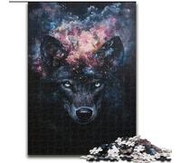 Puzzles 1000 Pieces for Teenagers Cosmic Wolf, Decompressing Intellectual Educational Toy Birthday Present, Gifts, Wall Art (Size 50x75cm)