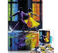 Puzzles 1000 Pieces for Teenagers Couple Dancing Oil Painting 1000 Pieces for Teenagers,is Ideal As Gifts for The Whole Family Suitable for And 14 (size 38x26cm)