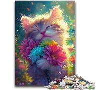 Puzzles 1000 Pieces for Teenagers Cute Anime Cat Adult Jigsaw,Educational Games Wall Decoration Unique Birthday And Xmas Gifts (26x38cm)