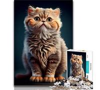 Puzzles 1000 Pieces for Teenagers Cute Polite Cat Teenager Puzzles,Challenging Game for Is Ideal As A Gift for The Whole Family (size 38x26cm)