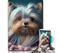 Puzzles 1000 Pieces for Teenagers Cute Yorkie Teenager Puzzles,Challenging Game for Is Ideal As A Gift for The Whole Family (size 38x26cm)