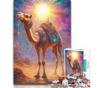 Puzzles 1000 Pieces for Teenagers Desert Camel Teenager Puzzles,Quiz Game Wall Decoration Unique Birthday And Xmas Gifts 26x38cm