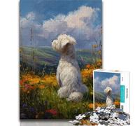 Puzzles 1000 Pieces for Teenagers Dog Oil Painting Puzzles for Teenagers,is Ideal As Gifts for The Whole Family for Age 14 (size 38x26cm)