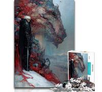 Puzzles 1000 Pieces for Teenagers Dragon Knight Puzzles for Teenagers,is Ideal As Gifts for The Whole Family for Age 14 (size 38x26cm)