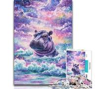 Puzzles 1000 Pieces for Teenagers Dream Hippo,family Fun Games Fun at Home Activities,Birthday Present,Travel Gifts (38x26cm)