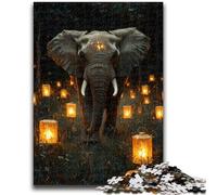 Puzzles 1000 Pieces for Teenagers Elephant Oil Painting for Age 14 Years And over Decompressing Intellectual Educational Toy Great Gift 50X75CM