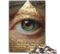 Puzzles 1000 Pieces for Teenagers Eye of The Egyptian Pyramid Puzzles for Adults,Stress Reliever Difficult Challenge Secret Santa Gifts (50x75cm)