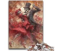 Puzzles 1000 Pieces for Teenagers Fantasy Mexican Skeleton Couple 1000 Pieces for Teenagers,Game Toys Every Piece Is Unique - Challenging Family Fun Game (26x38cm)