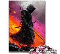Puzzles 1000 Pieces for Teenagers Fantasy Samurai Ninja Teenager Puzzles,Quiz Game Wall Decoration Unique Birthday And Xmas Gifts (38x26cm)