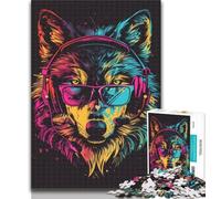 Puzzles 1000 Pieces for Teenagers Fantasy Wolf Teenager Puzzles,Quiz Game Wall Decoration Unique Birthday And Xmas Gifts 26x38cm