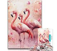 Puzzles 1000 Pieces for Teenagers Flamingo Couple Teenager Puzzles,Challenging Game for Is Ideal As A Gift for The Whole Family (size 75x50cm)