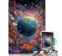 Puzzles 1000 Pieces for Teenagers Flower Earth,Challenging Game And Family Play Educational Game for Birthday,Chrismas (38x26cm)