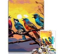 Puzzles 1000 Pieces for Teenagers Flowers Birds,Challenging To Complete But Fun And Humorous Unique Birthday And Gifts (38x26cm)