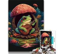 Puzzles 1000 Pieces for Teenagers Frog Playing Banjo Teenager Puzzles,Challenging Game for Is Ideal As A Gift for The Whole Family (size 75x50cm)