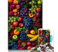 Puzzles 1000 Pieces for Teenagers Fruit Collection,Help The Brain Exercise Addictive Toys to Cultivate Patience Perfect Decoration 38x26cm