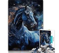 Puzzles 1000 Pieces for Teenagers Galaxies Horses Adult Jigsaw,Educational Games Wall Decoration Unique Birthday And Xmas Gifts 75x50cm