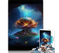 Puzzles 1000 Pieces for Teenagers Galaxy Fantasy Lotus Puzzles for Teenagers,is Ideal As Gifts for The Whole Family for Age 14 (size 38x26cm)