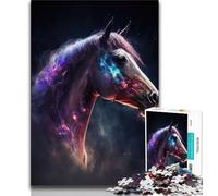 Puzzles 1000 Pieces for Teenagers Galaxy Horse Teenager Puzzles,Challenging Game for Is Ideal As A Gift for The Whole Family (size 38x26cm)