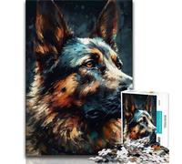 Puzzles 1000 Pieces for Teenagers German Shepherd Dog Teenager Puzzles,Challenging Game for Is Ideal As A Gift for The Whole Family (size 75x50cm)