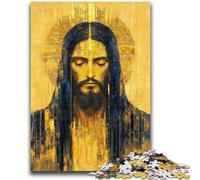 Puzzles 1000 Pieces for Teenagers Golden Jesus 1000 Piece Puzzle,Learning Educational Toys Family Games Unique Birthday And Gifts (50x75cm)