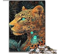 Puzzles 1000 Pieces for Teenagers Golden Leopard, Family Game Stress Reliever Difficult Challenge A Work of Art for Ages 14+ (Size 50x75cm)