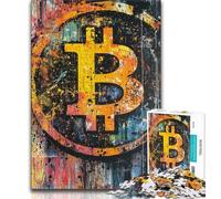 Puzzles 1000 Pieces for Teenagers Graffiti Bitcoin Teenager Jigsaw,learning Educational for Is Ideal As A Gift for The Whole Family 38x26cm