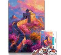 Puzzles 1000 Pieces for Teenagers Great Wall Adult Jigsaw,Brain Intelligence Challenge Addictive Toys for Home Decoration (size 75x50cm)