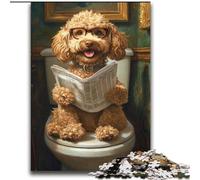 Puzzles 1000 Pieces for Teenagers Happy Goldendoodle,Brain Intelligence Challenge Addictive Toys Birthday Present,Gifts,Wall Art 38X52CM