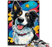 Puzzles 1000 Pieces for Teenagers Happy Shepherd Dog 1000 Piece Jigsaw,Educational Games Home Decoration Birthday Present, Gifts, Wall Art (75x50cm)