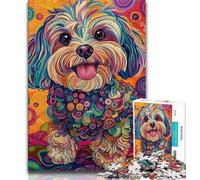 Puzzles 1000 Pieces for Teenagers Havanese Dog Teenager Jigsaw,learning Educational for Is Ideal As A Gift for The Whole Family 38x26cm