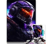Puzzles 1000 Pieces for Teenagers Helmet Soldier In Space Teenager Puzzles,Challenging Game for Is Ideal As A Gift for The Whole Family (size 75x50cm)