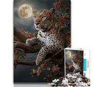 Puzzles 1000 Pieces for Teenagers Leopard,Challenging Game And Family Play Educational Game for Birthday,Chrismas (38x26cm)