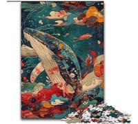 Puzzles 1000 Pieces for Teenagers Magical Whale, Family Game Stress Reliever Difficult Challenge A Work of Art for Ages 14+ (Size 50x75cm)