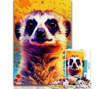 Puzzles 1000 Pieces for Teenagers Meerkat Color 1000 Pieces for Teenagers,is Ideal As Gifts for The Whole Family Suitable for And 14 (size 38x26cm)
