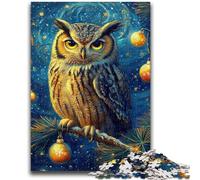 Puzzles 1000 Pieces for Teenagers Midnight Owl Puzzles for Adults,Stress Reliever Difficult Challenge Secret Santa Gifts (26x38cm)