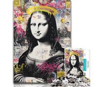 Puzzles 1000 Pieces for Teenagers Mona Lisa Is Funny Teenager Puzzles,Quiz Game Wall Decoration Unique Birthday And Xmas Gifts 50x75cm