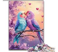 Puzzles 1000 Pieces for Teenagers Moon Parrot Couple, for Ages 14 And over Each Piece Is Unique - Fun And Challenging Game for The Whole Family Good Gift (Size 50x75cm)