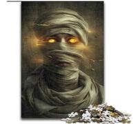 Puzzles 1000 Pieces for Teenagers Mummy Zombie, Challenging Game And Family Play with Fully Interlocking Randomly Shaped Pieces 50x75cm